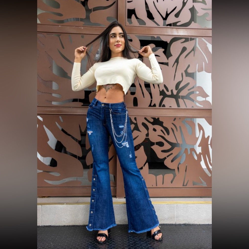 New Blue Jeans, Flare Boots.